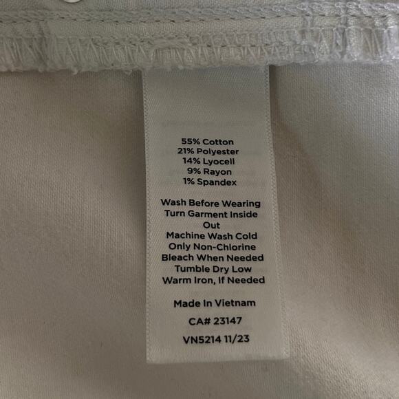 Talbots Straight Leg Crop Jean 20W White - Picture 9 of 12